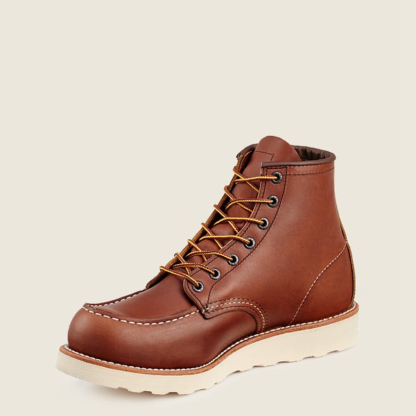 Red Wing Work Boots Brown - Mens Traction Tred - 6-inch Soft Toe - 9265-DHGCY